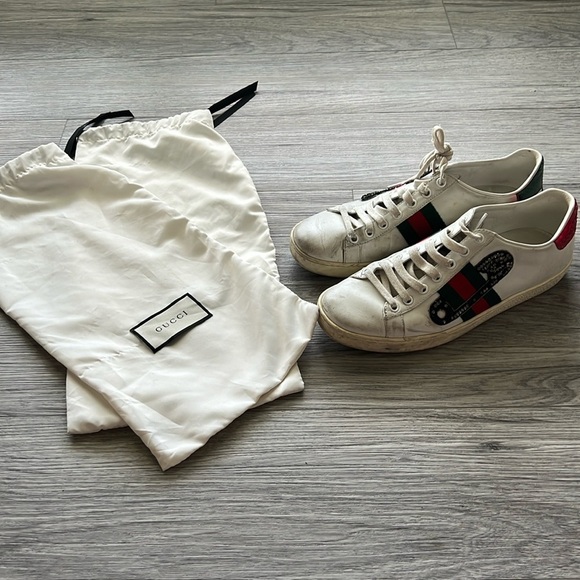 Gucci Ace Trainers Paper Clip Size 38 US 8 - Picture 2 of 14